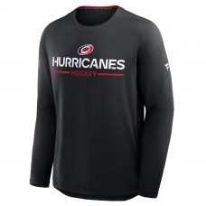 Carolina Hurricanes Fanatics Black Authentic Pro Rink Tech Long Sleeve T-Shirt