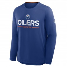 Edmonton Oilers Fanatics Royal Authentic Pro Rink Tech Long Sleeve T-Shirt