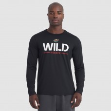 Футболка с длинным рукавом Minnesota Wild Fanatics Black Authentic Pro Rink Tech