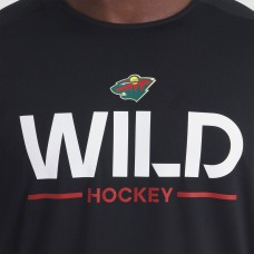 Футболка с длинным рукавом Minnesota Wild Fanatics Black Authentic Pro Rink Tech