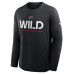 Футболка с длинным рукавом Minnesota Wild Fanatics Black Authentic Pro Rink Tech