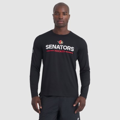 Ottawa Senators Fanatics Black Authentic Pro Rink Tech Long Sleeve T-Shirt