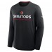 Ottawa Senators Fanatics Black Authentic Pro Rink Tech Long Sleeve T-Shirt