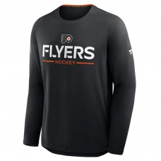 Футболка с длинным рукавом Philadelphia Flyers Fanatics Black Authentic Pro Rink Tech