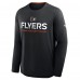 Футболка с длинным рукавом Philadelphia Flyers Fanatics Black Authentic Pro Rink Tech