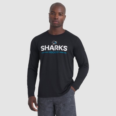 San Jose Sharks Fanatics Black Authentic Pro Rink Tech Long Sleeve T-Shirt