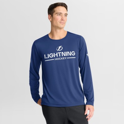Футболка Tampa Bay Lightning Fanatics Blue Authentic Pro Rink Tech Long Sleeve