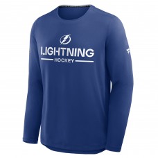 Футболка Tampa Bay Lightning Fanatics Blue Authentic Pro Rink Tech Long Sleeve Футболка Tampa Bay Lightning Fanatics Blue Authentic Pro Rink Tech Long Sleeve