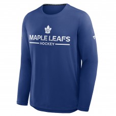 Футболка с длинным рукавом Toronto Maple Leafs Fanatics Blue Authentic Pro Rink Tech