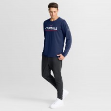 Футболка с длинным рукавом Washington Capitals Fanatics Navy Authentic Pro Rink Tech