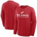 Detroit Red Wings Fanatics Red Authentic Pro Centennial Rink Tech Long Sleeve T-Shirt