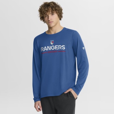 New York Rangers Fanatics Blue Authentic Pro Rink Centennial Tech Long Sleeve T-Shirt