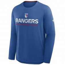 New York Rangers Fanatics Blue Authentic Pro Rink Centennial Tech Long Sleeve T-Shirt New York Rangers Fanatics Blue Authentic Pro Rink Centennial Tech Long Sleeve T-Shirt