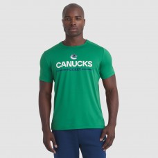 Vancouver Canucks Fanatics Green Authentic Pro Rink Tech T-Shirt