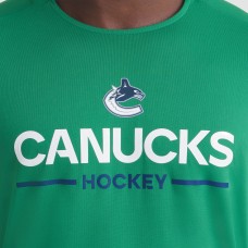 Vancouver Canucks Fanatics Green Authentic Pro Rink Tech T-Shirt