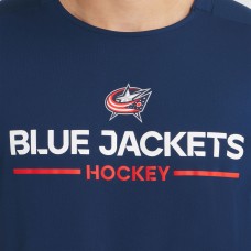 Columbus Blue Jackets Fanatics Navy Authentic Pro Rink Tech T-Shirt