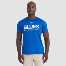 St. Louis Blues Fanatics Blue Authentic Pro Rink Tech T-Shirt