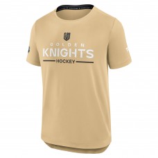 Футболка Vegas Golden Knights Fanatics Gold Authentic Pro Rink Tech