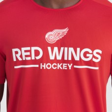 Detroit Red Wings Fanatics Red Authentic Pro Rink Tech T-Shirt