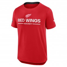 Detroit Red Wings Fanatics Red Authentic Pro Rink Tech T-Shirt