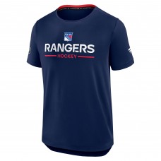 New York Rangers Fanatics Navy Authentic Pro Rink Tech T-Shirt New York Rangers Fanatics Navy Authentic Pro Rink Tech T-Shirt