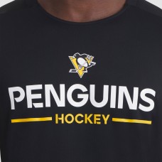 Футболка Pittsburgh Penguins Fanatics Black Authentic Pro Rink Tech