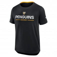 Футболка Pittsburgh Penguins Fanatics Black Authentic Pro Rink Tech