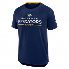 Nashville Predators Fanatics Navy Authentic Pro Rink Tech T-Shirt