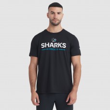 San Jose Sharks Fanatics Black Authentic Pro Rink Tech T-Shirt San Jose Sharks Fanatics Black Authentic Pro Rink Tech T-Shirt