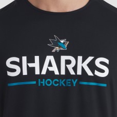 San Jose Sharks Fanatics Black Authentic Pro Rink Tech T-Shirt San Jose Sharks Fanatics Black Authentic Pro Rink Tech T-Shirt