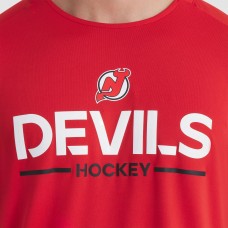 Футболка New Jersey Devils Fanatics Red Authentic Pro Rink Tech