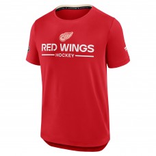 Detroit Red Wings Fanatics Red Authentic Pro Centennial Rink Tech T-Shirt