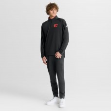 Calgary Flames Fanatics Black Authentic Pro Rink Training Quarter-Zip Pullover