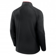 Calgary Flames Fanatics Black Authentic Pro Rink Training Quarter-Zip Pullover