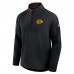 Chicago Blackhawks Fanatics Black Authentic Pro Rink Training Quarter-Zip Pullover