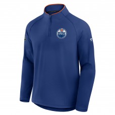 Edmonton Oilers Fanatics Royal Authentic Pro Rink Training Quarter-Zip Pullover