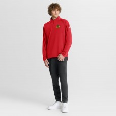 Chicago Blackhawks Fanatics Red Authentic Pro Rink Training Quarter-Zip Pullover Chicago Blackhawks Fanatics Red Authentic Pro Rink Training Quarter-Zip Pullover
