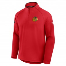 Chicago Blackhawks Fanatics Red Authentic Pro Rink Training Quarter-Zip Pullover Chicago Blackhawks Fanatics Red Authentic Pro Rink Training Quarter-Zip Pullover