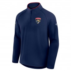Florida Panthers Fanatics Navy Authentic Pro Rink Training Quarter-Zip Pullover