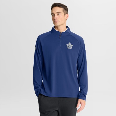 Toronto Maple Leafs Fanatics Blue Authentic Pro Rink Training Quarter-Zip Pullover