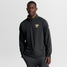 Pittsburgh Penguins Fanatics Black Authentic Pro Rink Training Quarter-Zip Pullover