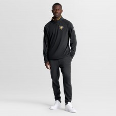Pittsburgh Penguins Fanatics Black Authentic Pro Rink Training Quarter-Zip Pullover