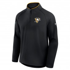 Pittsburgh Penguins Fanatics Black Authentic Pro Rink Training Quarter-Zip Pullover