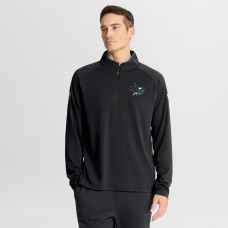 San Jose Sharks Fanatics Black Authentic Pro Rink Training Quarter-Zip Pullover San Jose Sharks Fanatics Black Authentic Pro Rink Training Quarter-Zip Pullover