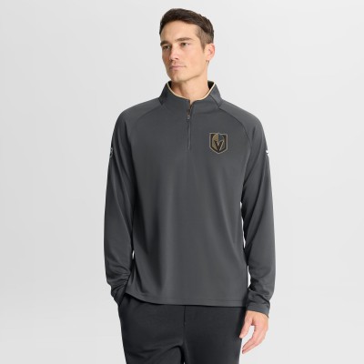 Vegas Golden Knights Fanatics Gray Authentic Pro Rink Training Quarter-Zip Pullover