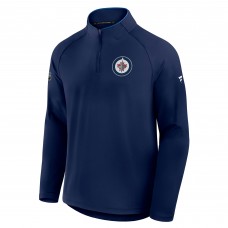 Winnipeg Jets Fanatics Navy Authentic Pro Rink Training Quarter-Zip Pullover