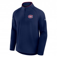 Montreal Canadiens Fanatics Navy Authentic Pro Rink Training Quarter-Zip Pullover