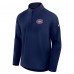Montreal Canadiens Fanatics Navy Authentic Pro Rink Training Quarter-Zip Pullover