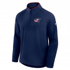 Columbus Blue Jackets Fanatics Navy Authentic Pro Rink Training Quarter-Zip Pullover
