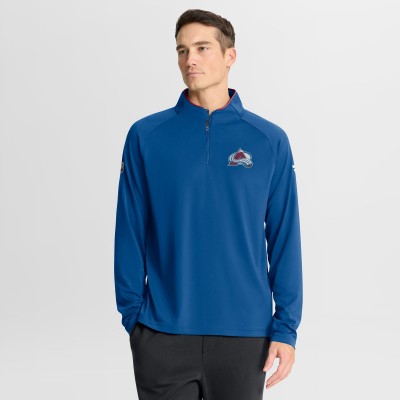 Colorado Avalanche Fanatics Blue Authentic Pro Rink Training Quarter-Zip Pullover